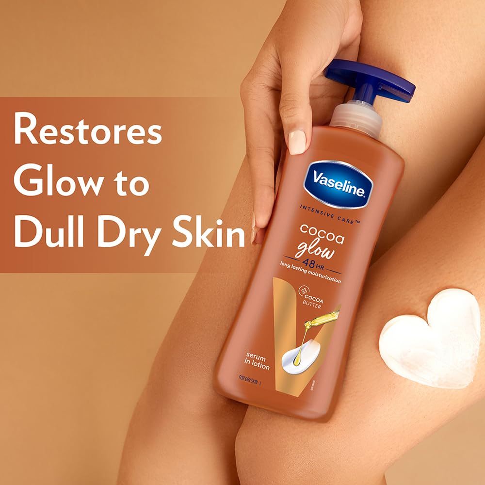 Vaseline Cocoa Glow Serum In Lotion, 400 ml | 600 ml | 100% Pure Cocoa & Shea Butter x-pression