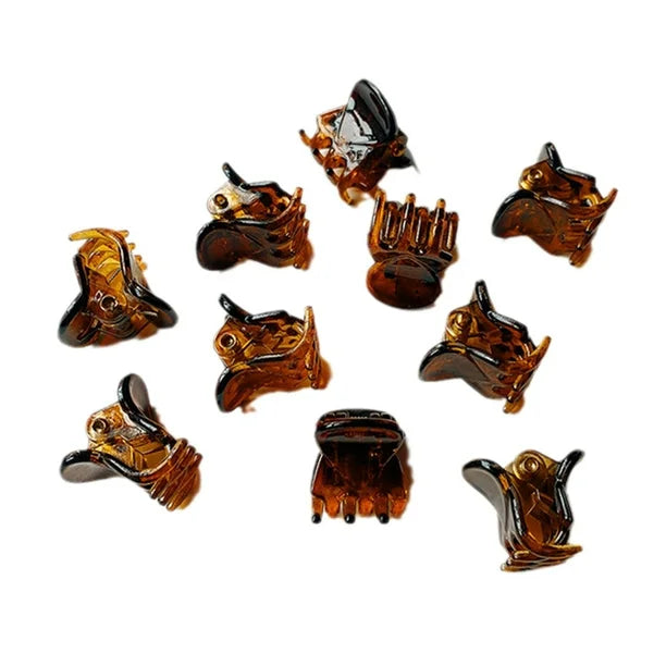 8 Mini Hair Clip Claw Clamps 1CM Plastic Small Plastic Black Hair Claw Clips UK