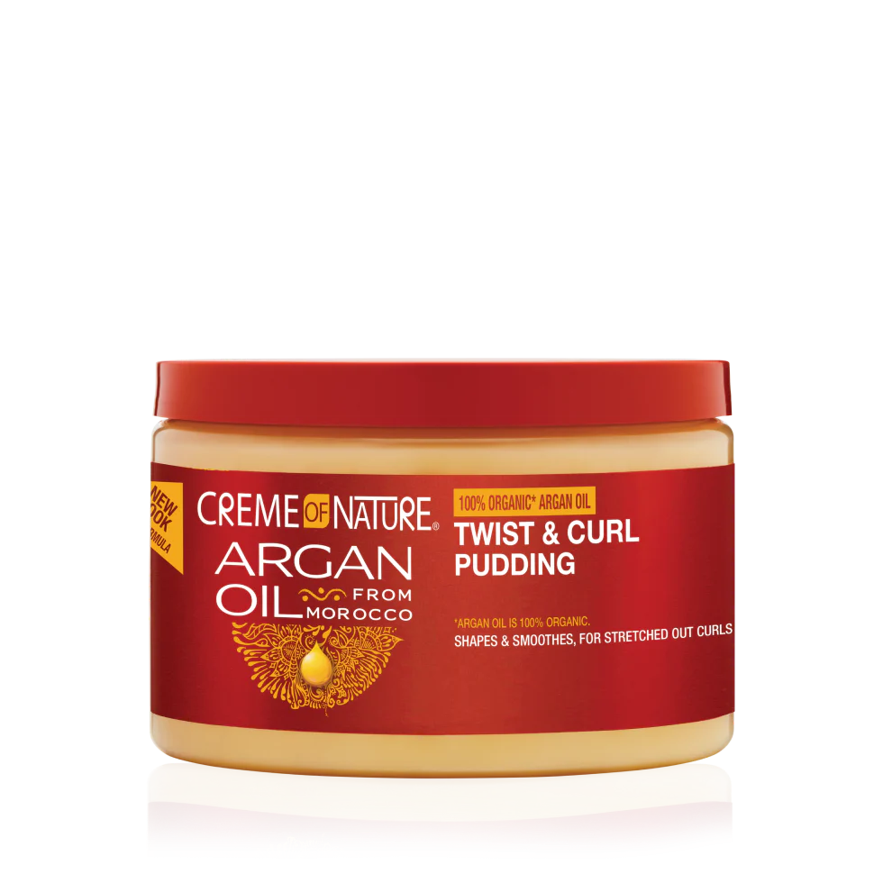 Creme of Nature Argan Oil Twist & Curl Pudding for Stretched Out Curls, 11.5 Fl Oz x-pression
