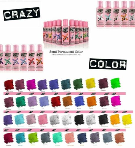 Crazy Color Semi Permanent Hair Colour Cream - 100 ml - All Colors x-pression