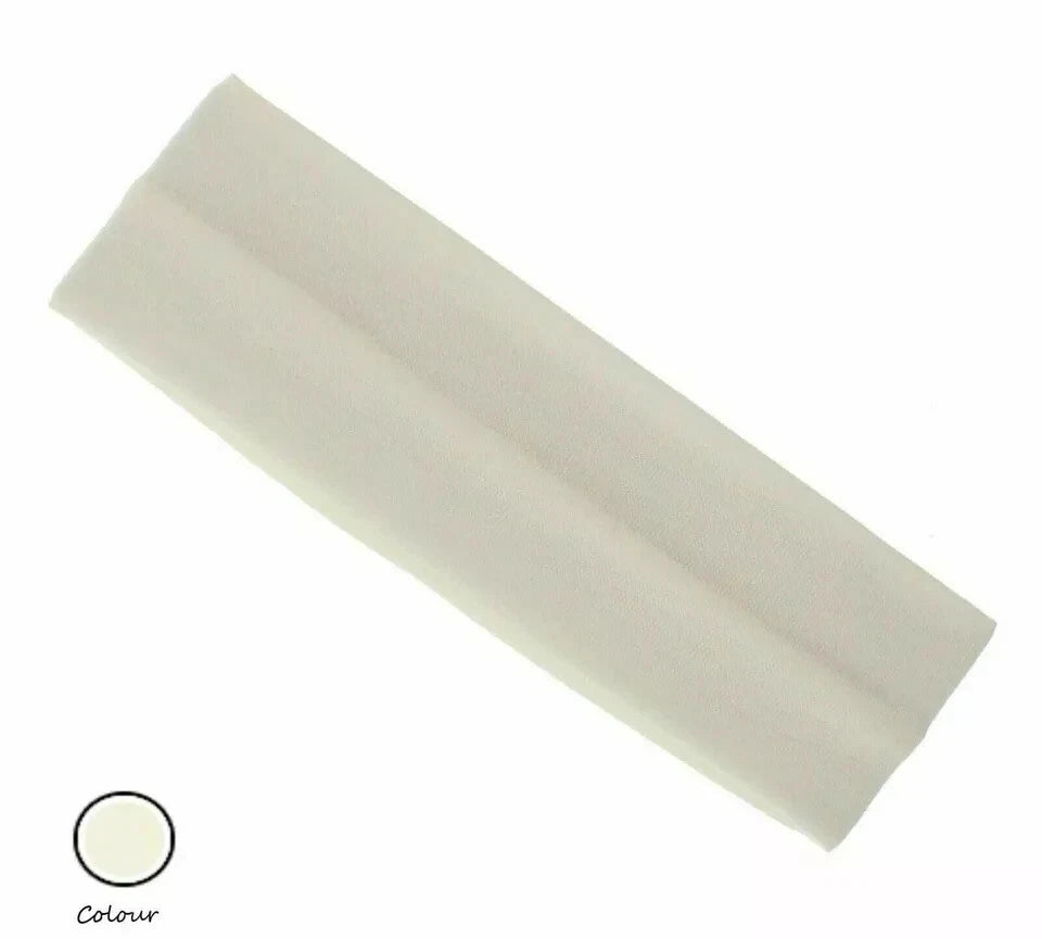 7cm Wide Plain Stretchy Fabric Headband Band Unisex Hairbands