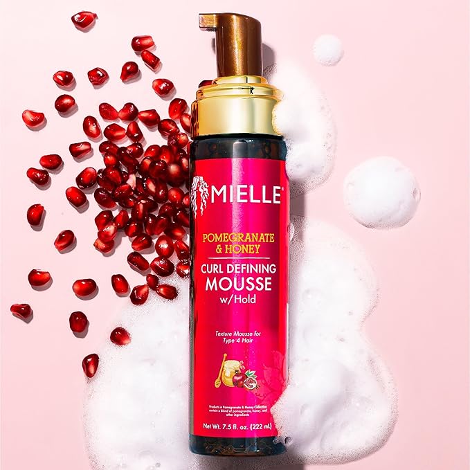 Mielle Organic Pomegranate & Honey Curl Defining Mousse, 7.5 Fl Ounce x-pression