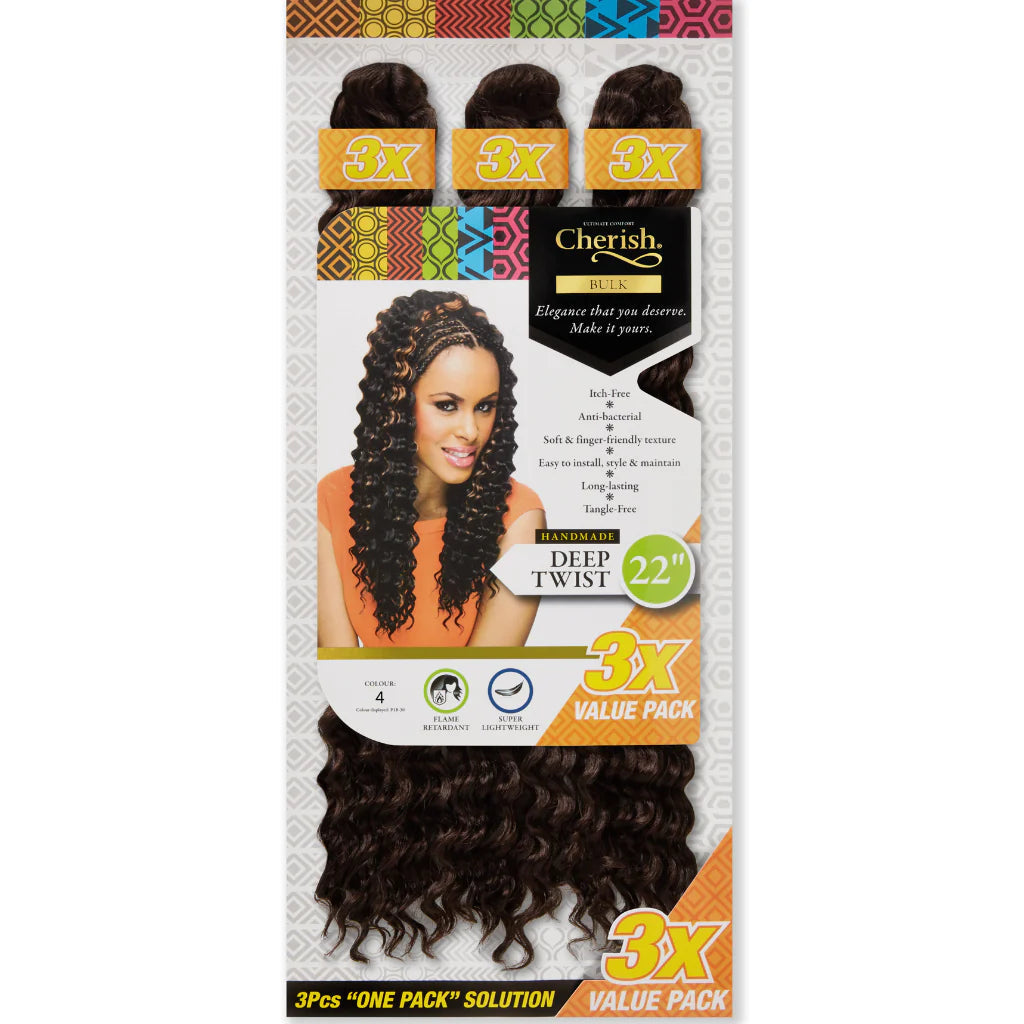 Cherish 3X Value Pack Syn Handmade Deep Twist Bulk Multi | 22 | 16 inch x-pression