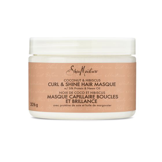 Shea Moisture Coconut & Hibiscus Curl & Shine Hair Masque ,12 Ounce (340 g) x-pression