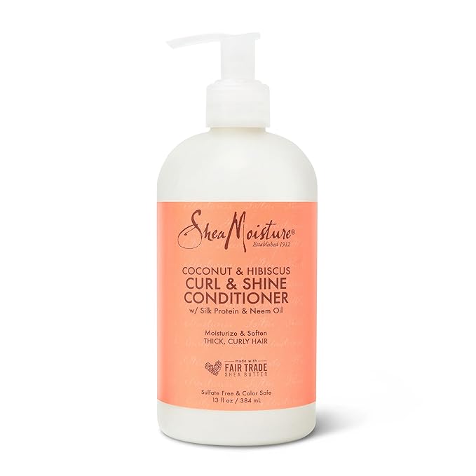 SHEA MOISTURE Coconut & Hibiscus Curl & Shine Oily Conditioner - 13 Oz,1 Count x-pression