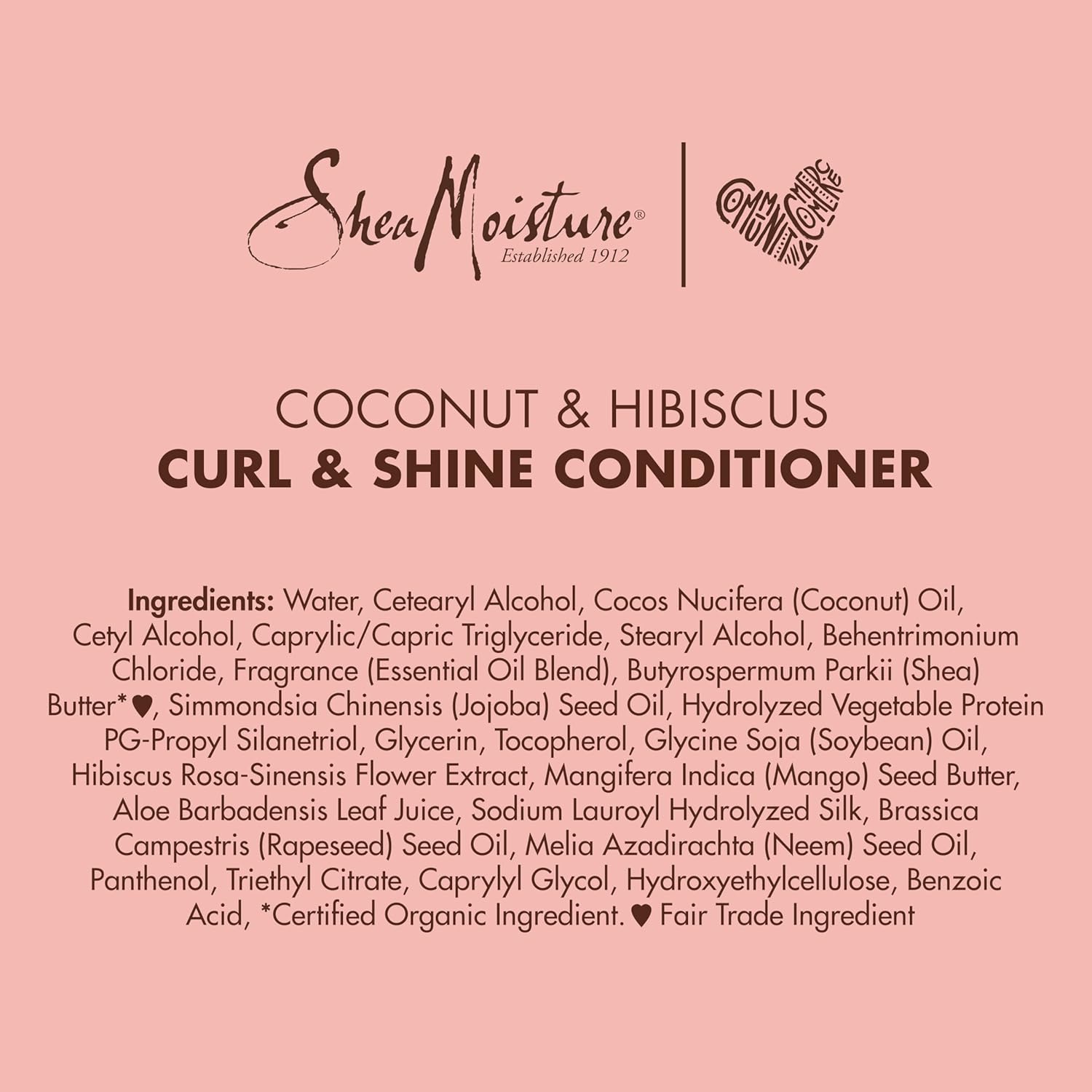 SHEA MOISTURE Coconut & Hibiscus Curl & Shine Oily Conditioner - 13 Oz,1 Count x-pression