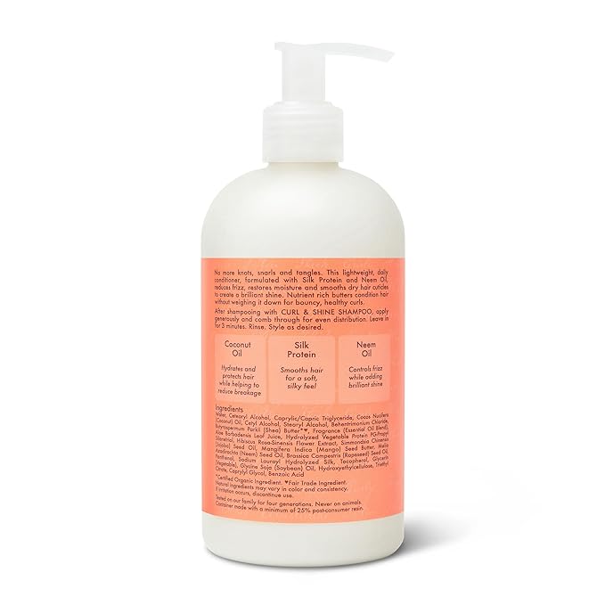 SHEA MOISTURE Coconut & Hibiscus Curl & Shine Oily Conditioner - 13 Oz,1 Count x-pression