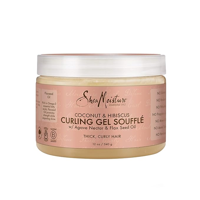 SHEA MOISTURE Coconut & Hibiscus Curling Gel Souffle, 12 Ounce x-pression