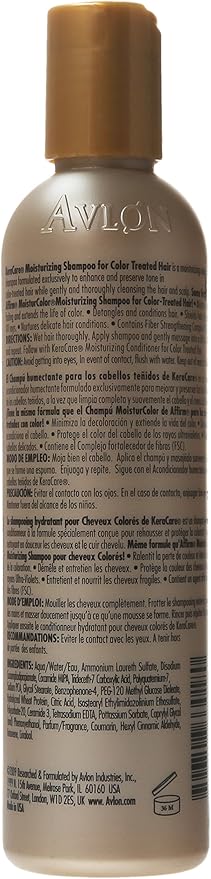 KeraCare Avlon Moisturizing Shampoo for Color Treated Hair, Shampoo, 240ml/8 fl. oz.