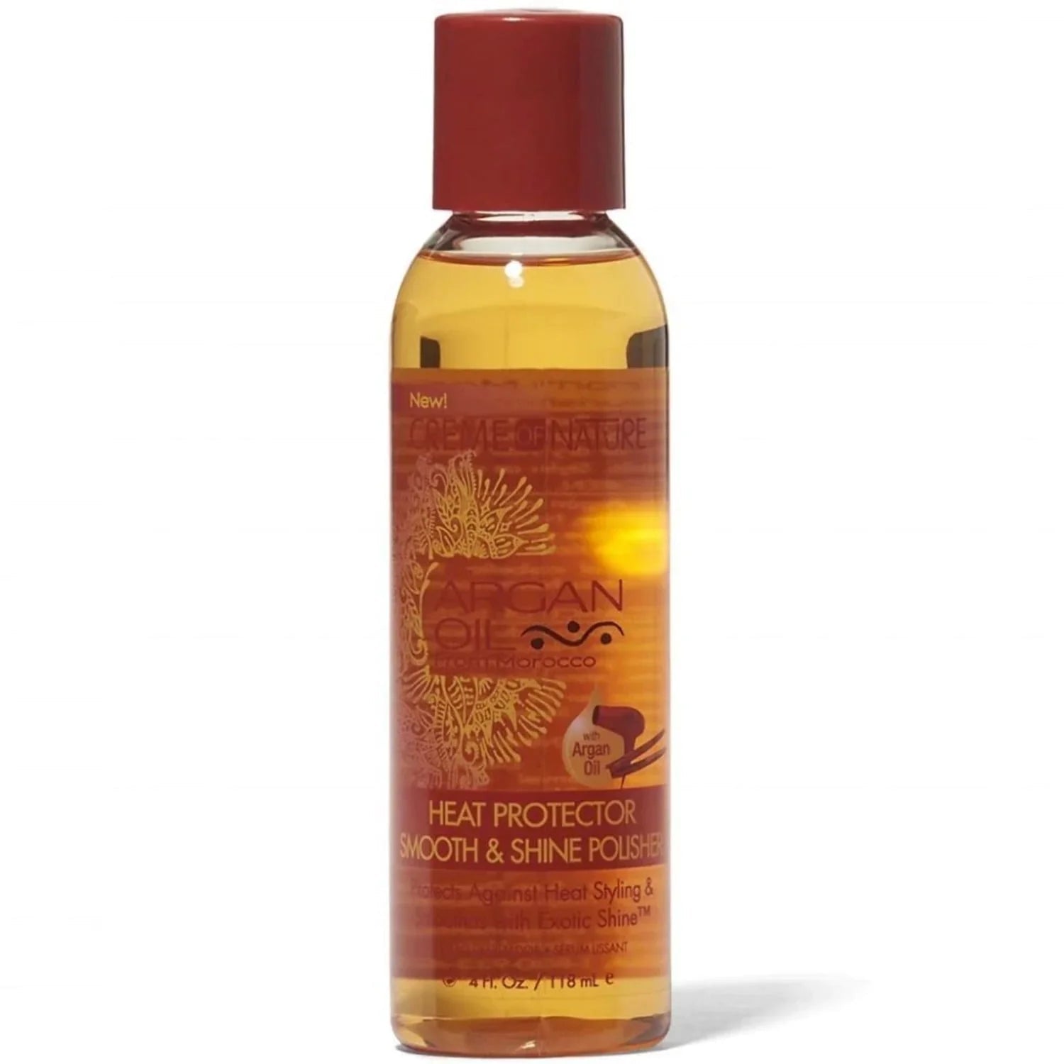 Crème of Nature Smooth & Shine Polisher Heat Protectant Hair Serum with Argan Oil, 4 oz x-pression