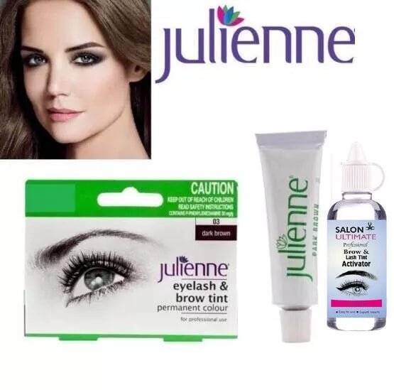 JULIENNE PROFESSIONAL EYELASH EYEBROW TINT DYE TINTING LASH BROW+ ACTIVATOR x-pression