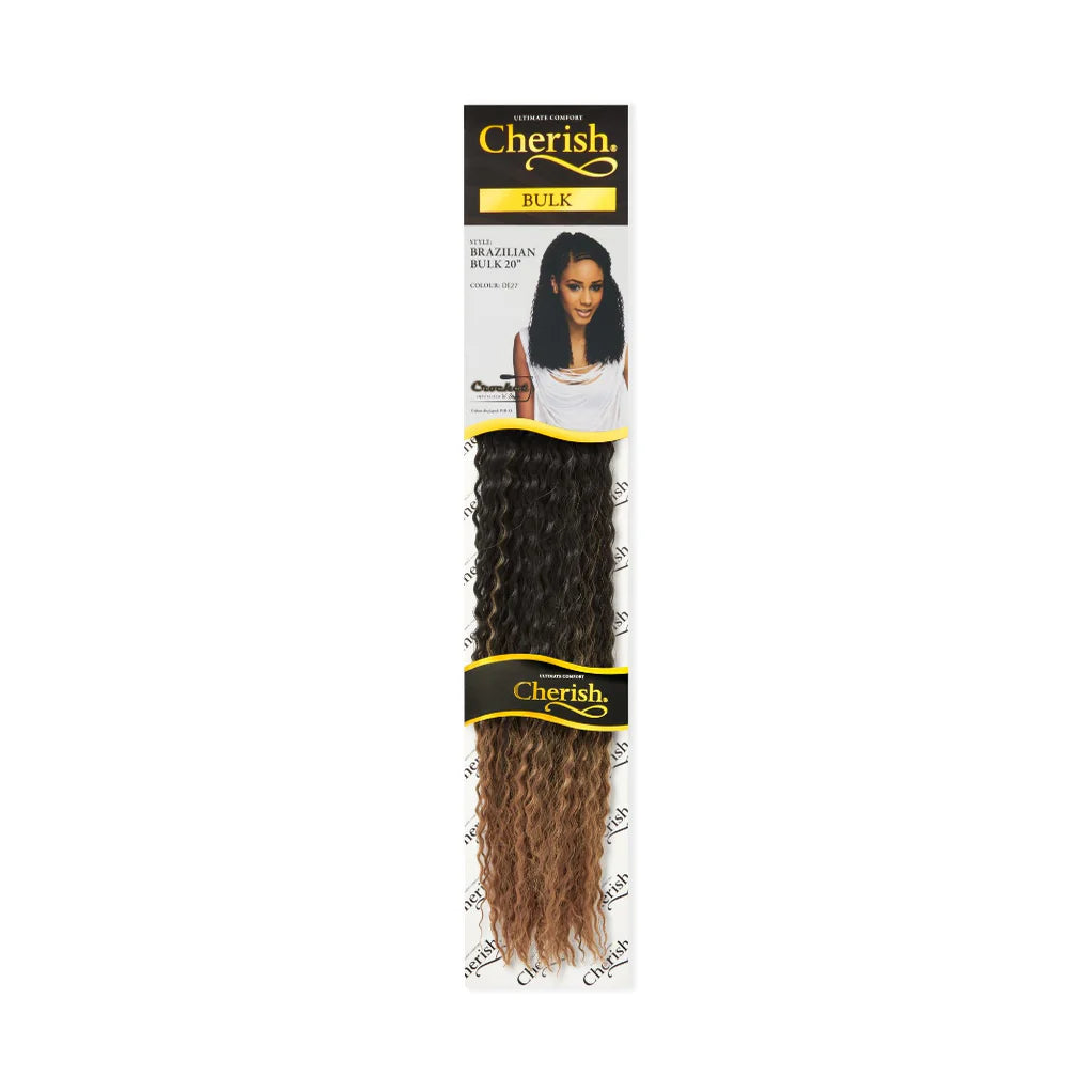 Cherish Brazilian Bulk 20" Synthetic Crochet Braid Curly Hair Extensions x-pression