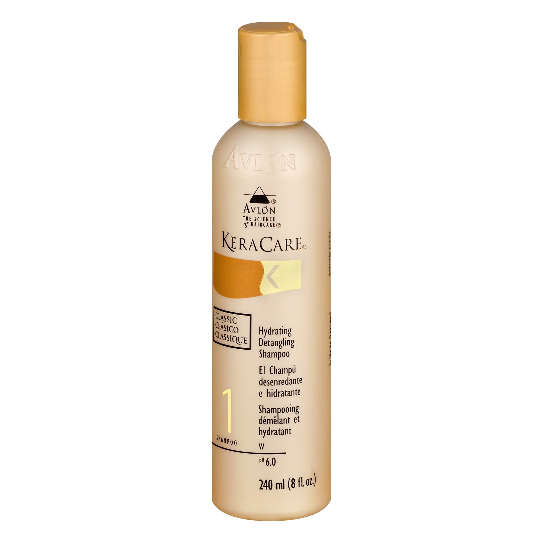 KeraCare Hydrating Detangling Shampoo 8 oz - Moisturize, Detangle and Soften Hair - Remove Excess Oil - Minimize Hair Breakage - Superior Detangling