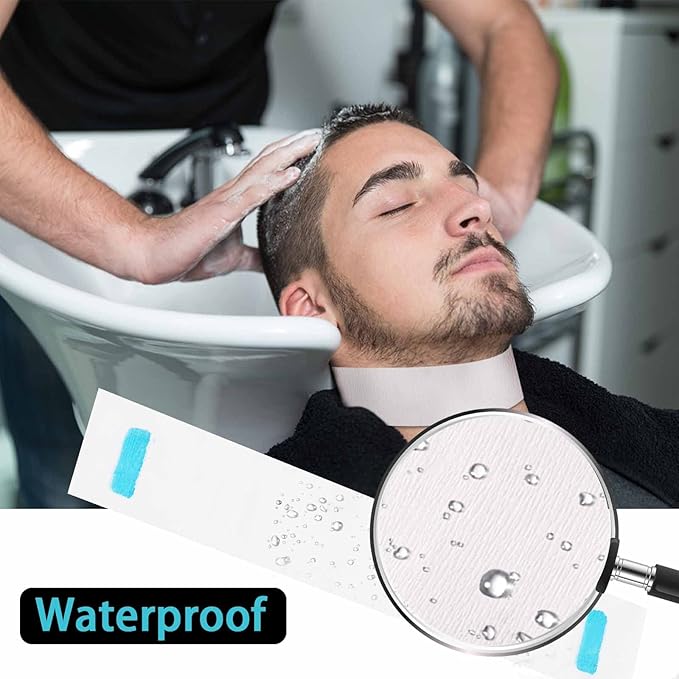 Disposable Neck Strips 5 Rolls, Ooloveminso Barber Stretchy Paper Neck Band Hairdressing Accessory for Salon Haircut Styling 500 Strips (Black) x-pression