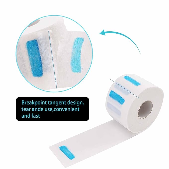 Disposable Neck Strips 5 Rolls, Ooloveminso Barber Stretchy Paper Neck Band Hairdressing Accessory for Salon Haircut Styling 500 Strips (Black) x-pression