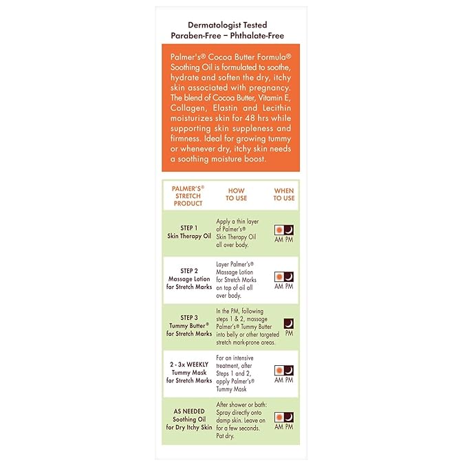 Palmer's Cocoa Butter Soothing Oil Spray For Dry Itchy Skin Relief, Preganancy Safe - 150ml x-pression