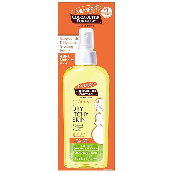 Palmer's Cocoa Butter Soothing Oil Spray For Dry Itchy Skin Relief, Preganancy Safe - 150ml x-pression