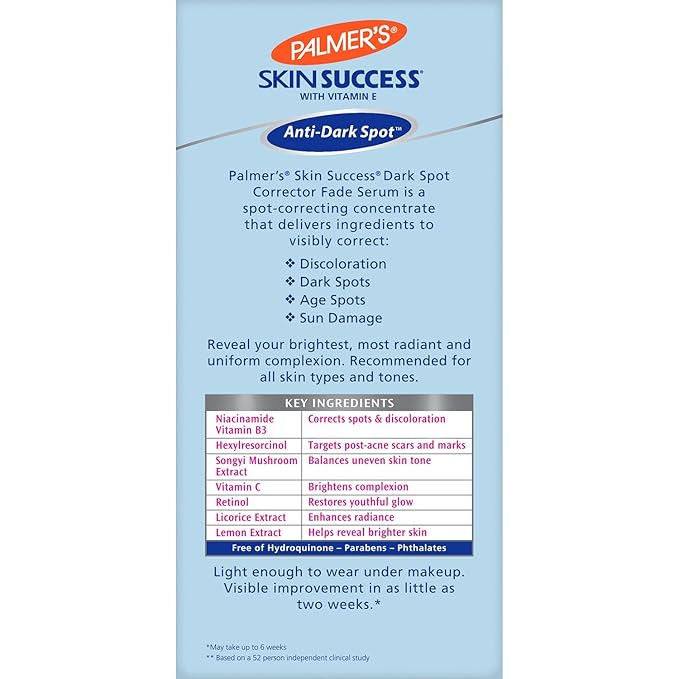 Palmer's Skin Success Fade Serum for Correction of Dark Spots, Age Spots, Discoloration & Sun Damage, All Skin Types - 30ml x-pression