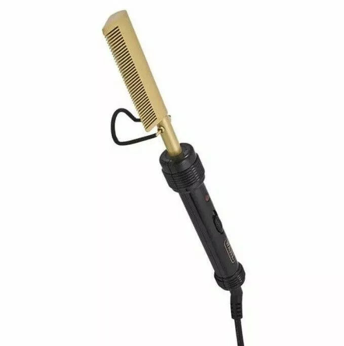 Wahl Afro Mains Electric Straightening Comb Gold x-pression