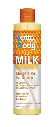 Lottabody, Milk & Honey Elongate Me Curl Stretcher Formula For Light Hold And Uniform Curls, 10.1 Fl Oz x-pression