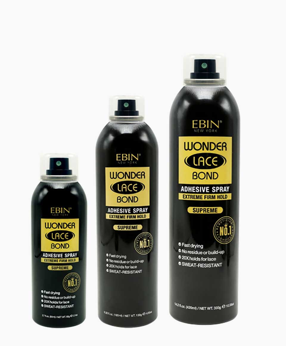 EBIN NEW YORK Wonder Lace Bond Adhesive Spray - Supreme (Extreme Firm Hold), 2.7 fl. oz./ 80ml x-pression