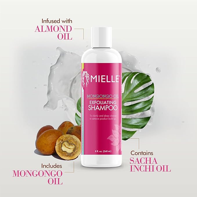Mielle Organics Mongongo Oil Exfoliating Shampoo, 8 Ounces x-pression