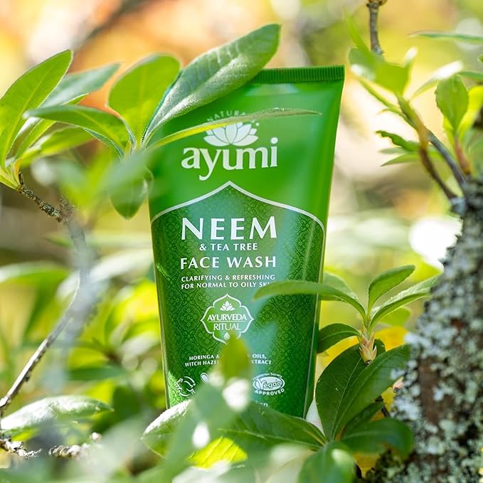 Ayumi Acne Face Wash with Neem | Oily Skin Wash with Nettle Leaf Extract | Tea Tree Oil for Acne Treatment | Hydrating Facewash with Moringa Oil | Women & Mens Face Wash for Skin Care ,150 mL
