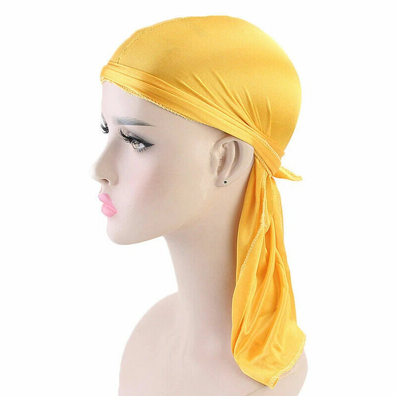 Silky Satin Durags for Men, Satin Doo Rag Head Wraps Long Tail Beanies Waves Headwraps Do Rags Cap x-pression