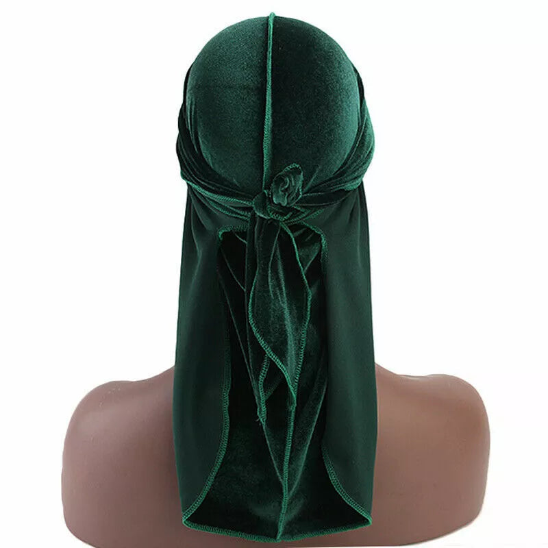Velvet Durag Shine Hat Cap Men Women Premium Designer Doo Rag Wave UK x-pression