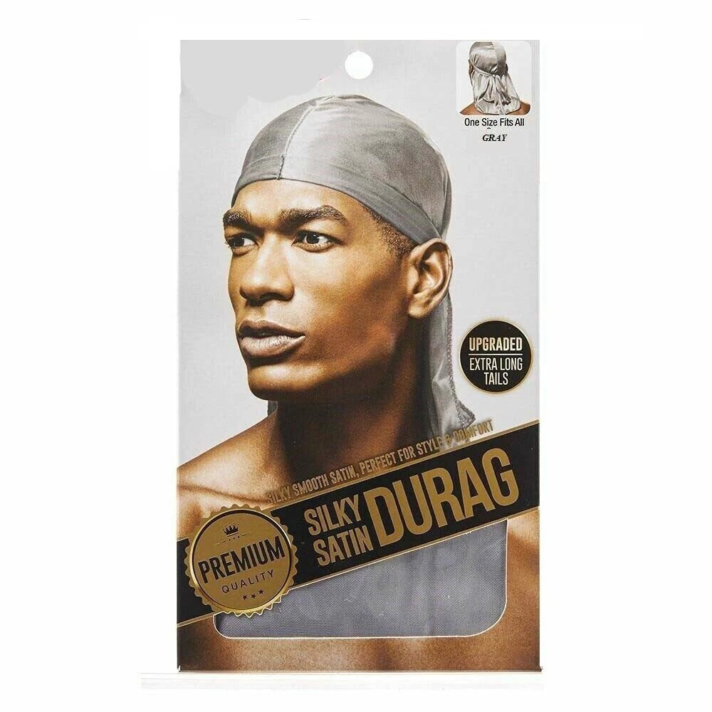 Silky Satin Durags for Men, Satin Doo Rag Head Wraps Long Tail Beanies Waves Headwraps Do Rags Cap x-pression
