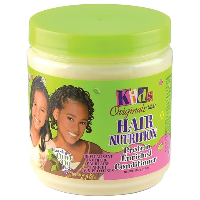 Originals by Africa's Best Kids Hair Nutrition Protein Enriched Conditioner, Natural Botanical Blend of Herbal Extracts, Vitamins and Proteins Moisturize Hair, 15oz Jar