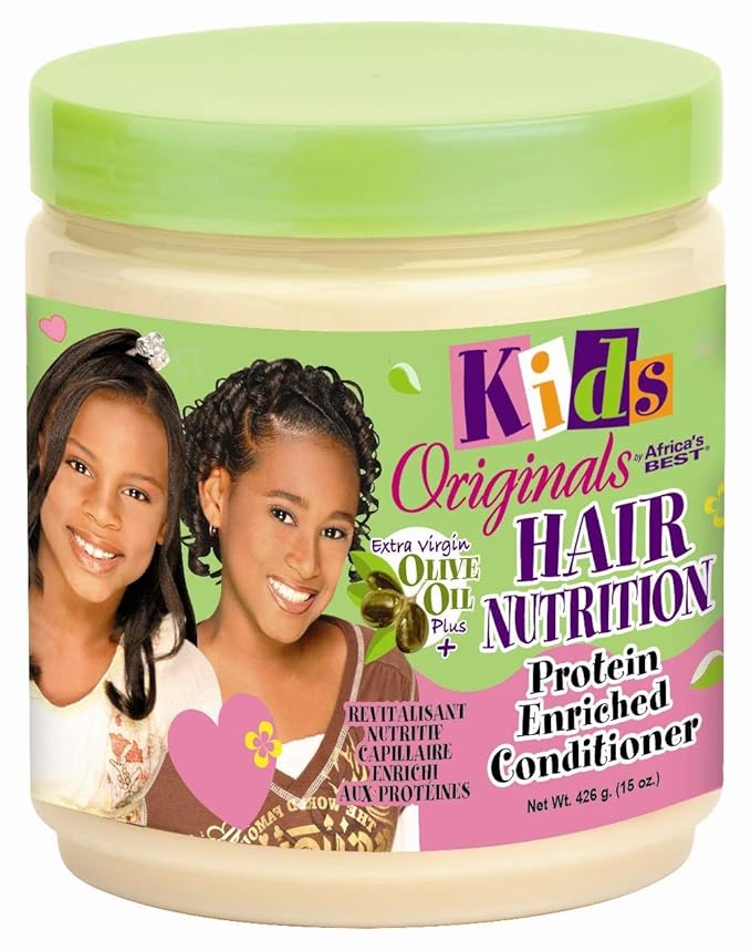 Originals by Africa's Best Kids Hair Nutrition Protein Enriched Conditioner, Natural Botanical Blend of Herbal Extracts, Vitamins and Proteins Moisturize Hair, 15oz Jar