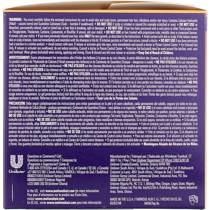 Motions Smooth and Straighten Silkening Shine No-Lye Relaxer System Kit x-pression