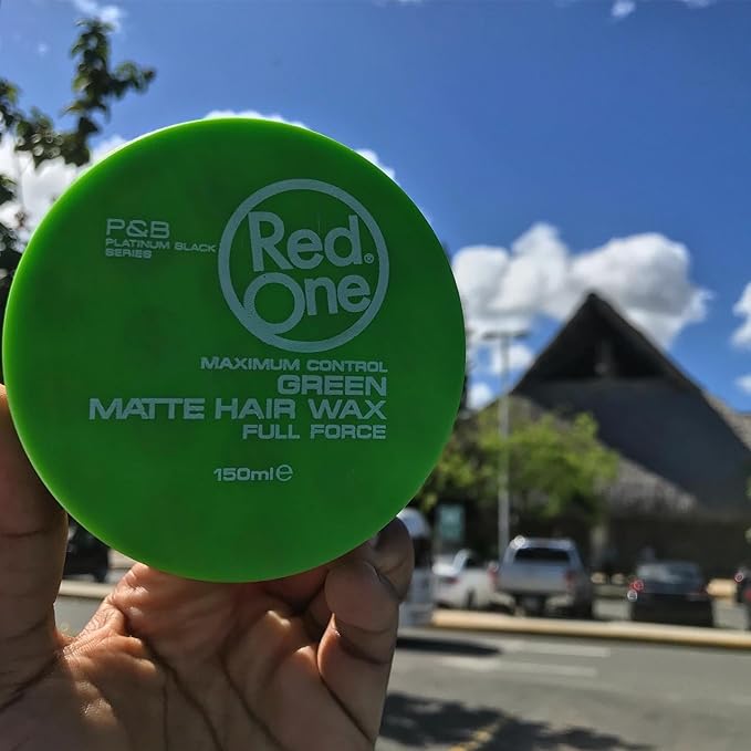 RedOne Green Matte Styling Wax 150ml | Matte Look | No Shine l Wax | Ultra Hold | Hair Wax for Men and Women | Coconut Fragrance | Maximum Control x-pression