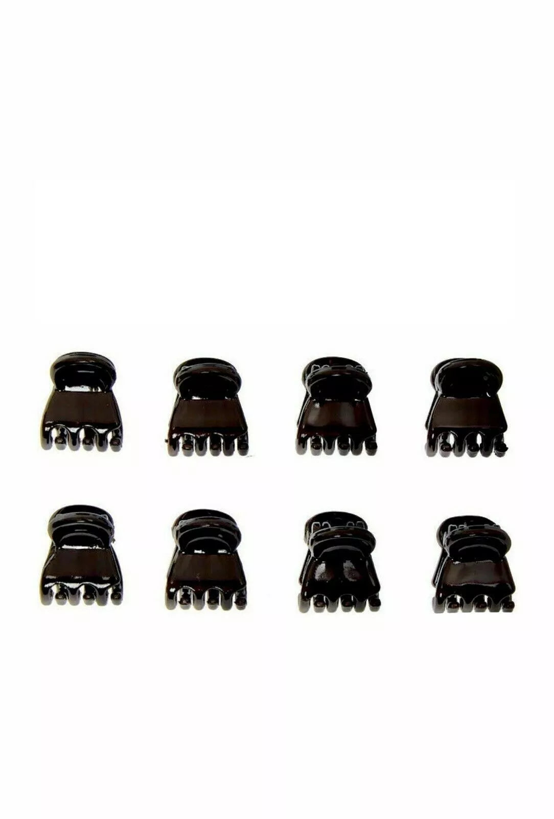 8 Mini Hair Clip Claw Clamps 1CM Plastic Small Plastic Black Hair Claw Clips UK