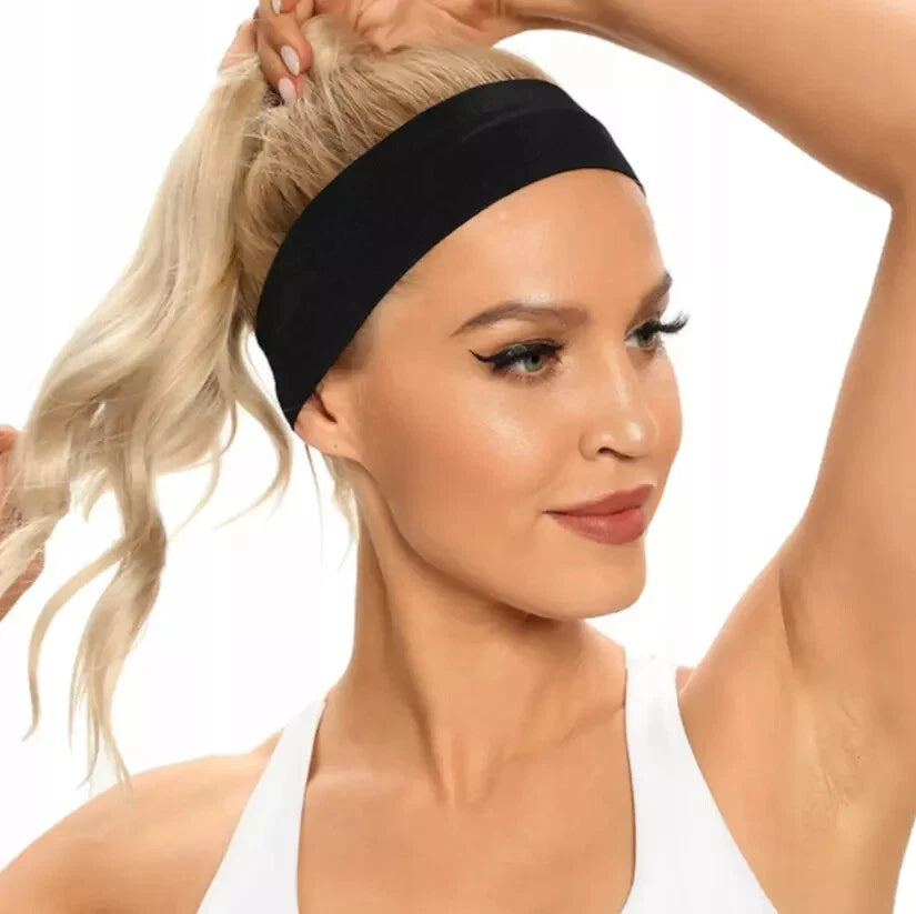 7cm Wide Plain Stretchy Fabric Headband Band Unisex Hairbands