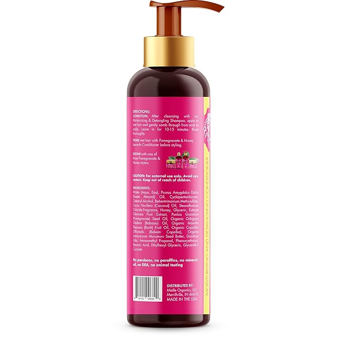 Mielle Organics Pomegranate & Honey Detangling Conditioner, Hydrating & Moisturizer For Dry, Damaged, & Frizzy Hair, Treatment For Thick Curly Wavy Hair Type 4 Hair, 12-Fluid Ounces x-pression