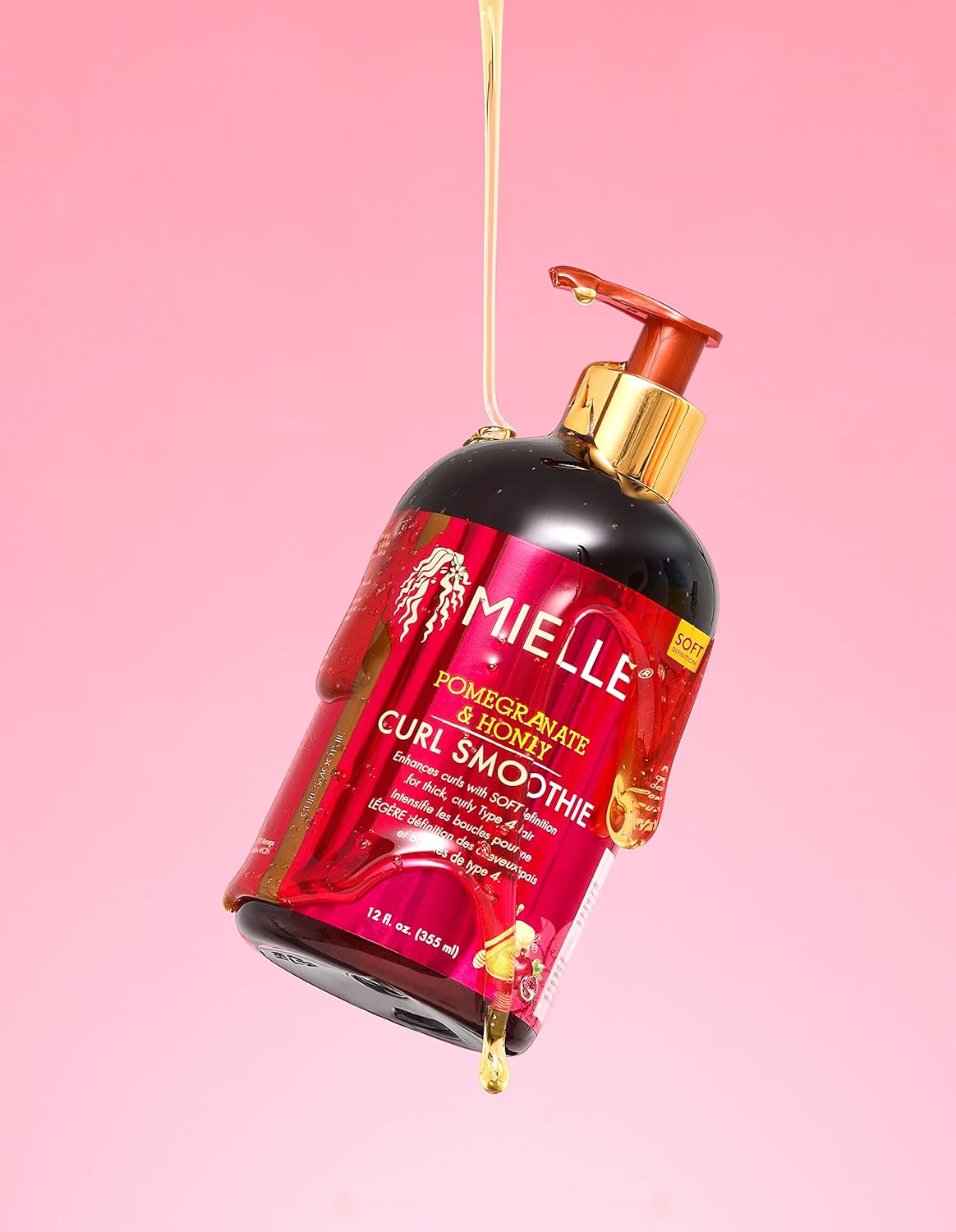 Mielle Organics Pomegranate & Honey Leave-In Conditioner, Moisturizing Curl Primer and Detangler, Repair Damage and Prevent Frizz, Treatment For Thick Curly Hair Type 4 Hair, 12-Fluid Ounces x-pression
