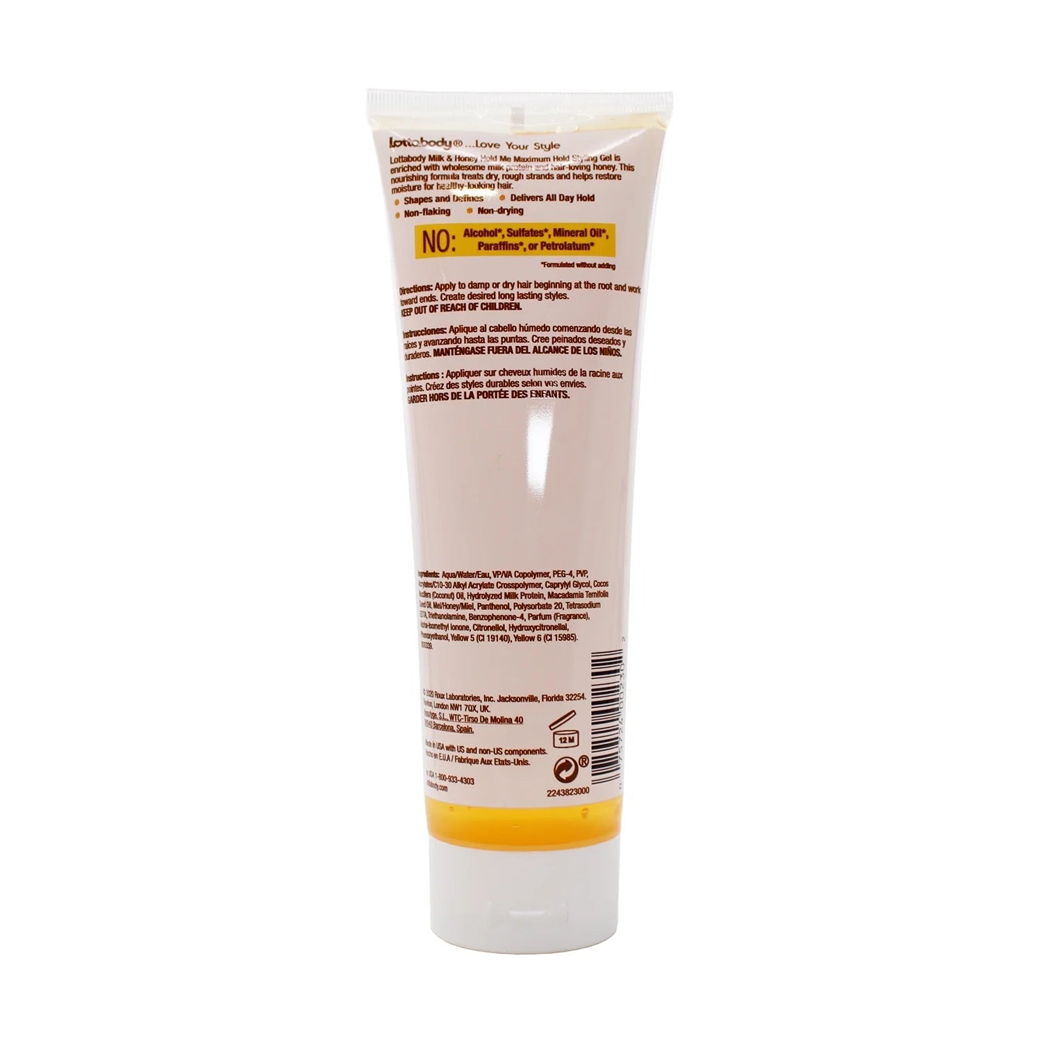 Lottabody Milk & Honey Hold Me Max Hold Styling Gel, 8.4 Ounce x-pression
