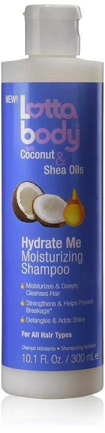 Lottabody Lotta Body Coconut & Shea Oils Hydrate Me Moisturizing Shampoo, 10.1 Oz x-pression