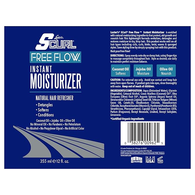 Luster's SCurl Free Flow Instant Moisturizer, 12 Ounce x-pression
