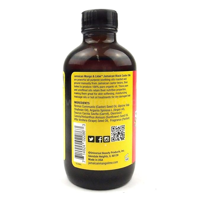 Jamaican Mango & Lime Black Castor Oil Argan , 4oz x-pression