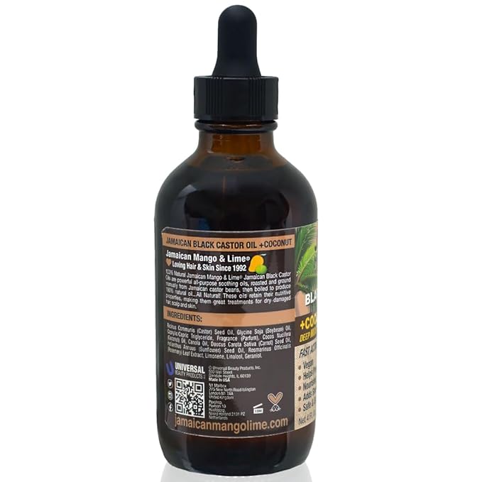 Jamaican Mango Black Castor Oil, Coconut, 4 Ounce | 8 Ounce x-pression