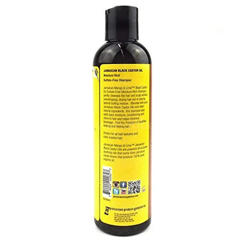 Jamaican Mango & Lime Black Castor Oil Sulfate Free Shampoo , 8 Oz x-pression