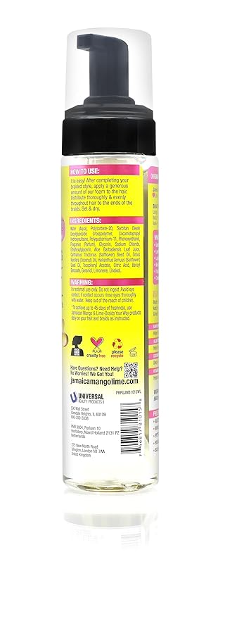 Jamaican Mango And Lime Braiding & Setting Shine Molding Mousse, 8 Ounce x-pression
