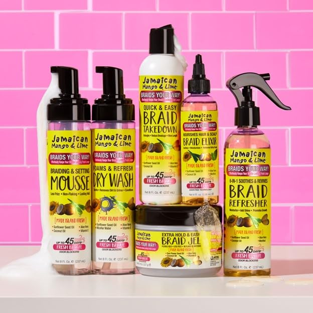 Jamaican Mango And Lime Braiding & Setting Shine Molding Mousse, 8 Ounce x-pression