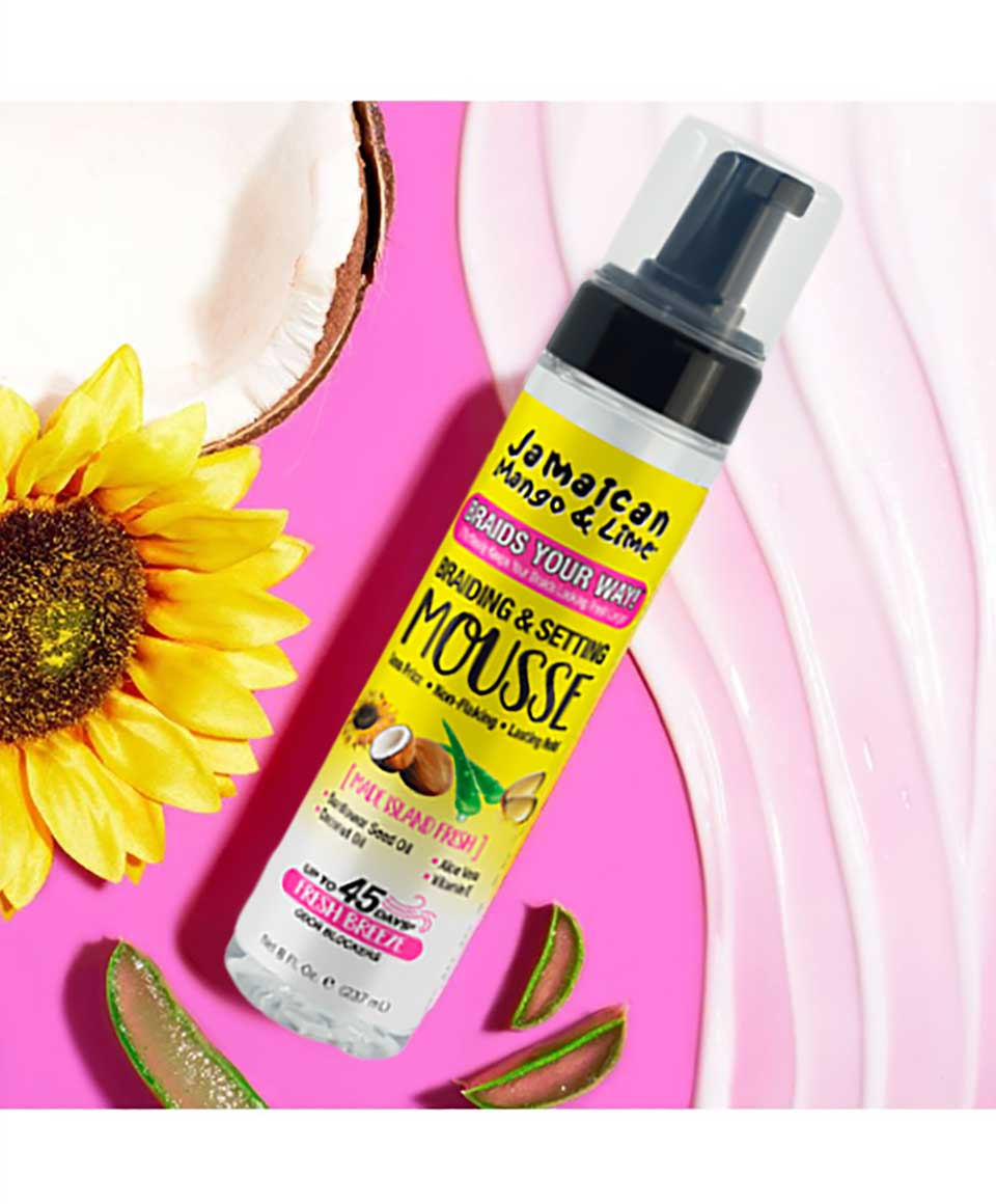 Jamaican Mango And Lime Braiding & Setting Shine Molding Mousse, 8 Ounce x-pression