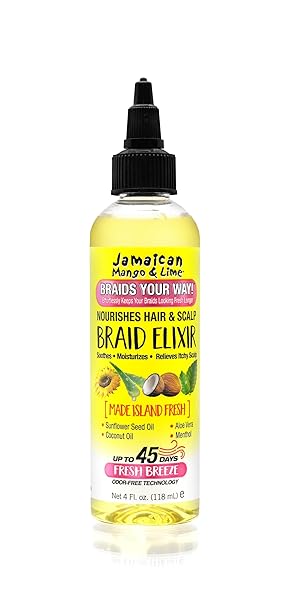 Jamaican Mango & Lime Nourishes Hair & Scalp Braid ELIXIR, 4 Ounce x-pression