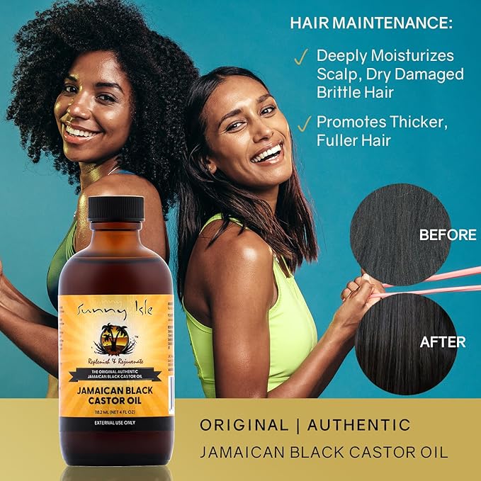 Sunny Isle 100% Natural Jamaican Black Castor Oil x-pression