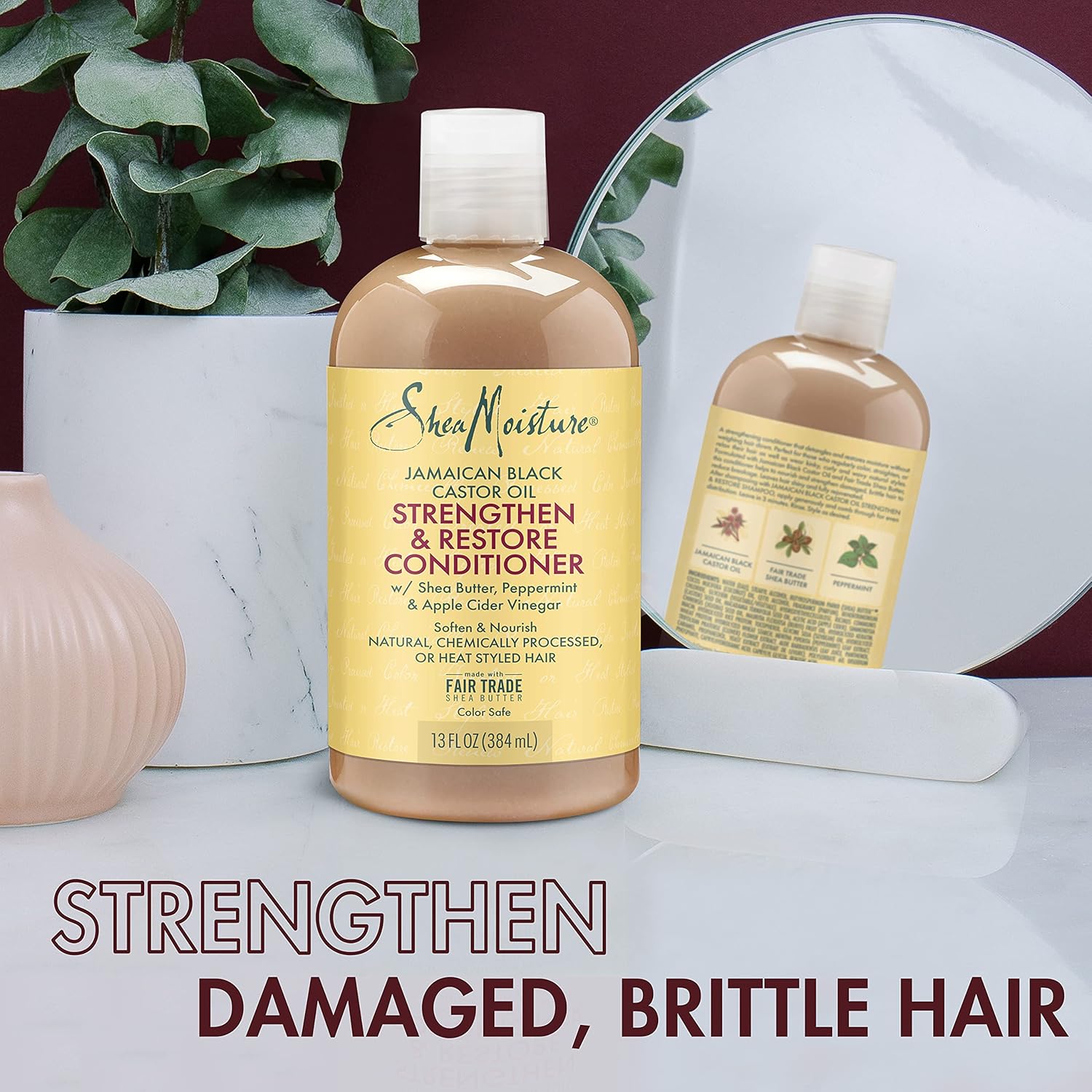 Shea Moisture Jamaican Black Castor Oil Grow & Restore Rinse Out Conditioner, 12 Ounce,384 ml x-pression